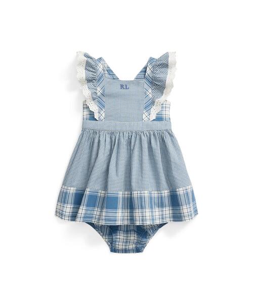 プラッド コットン マドラス ドレス & ブルマー