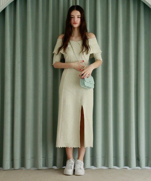 Seemi. byNICECLAUP（ シーミーバイナイスクラップ）の「【Seemi】セーラーカラーカットワンピース（ワンピース・レディース・ピンク/レッド/オートミール・FREE）」の15枚目の写真