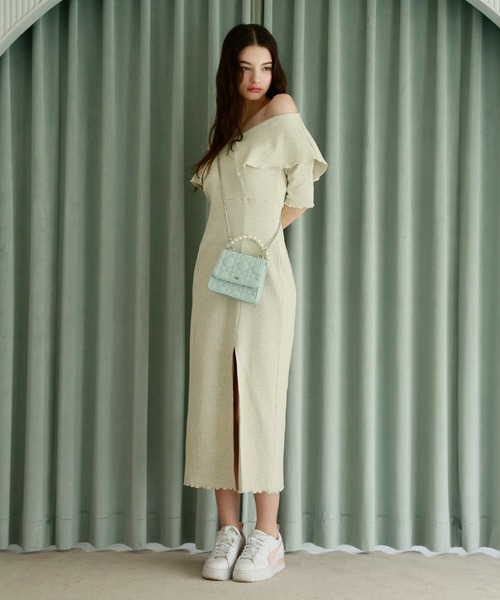 Seemi. byNICECLAUP（ シーミーバイナイスクラップ）の「【Seemi】セーラーカラーカットワンピース（ワンピース・レディース・ピンク/レッド/オートミール・FREE）」の14枚目の写真