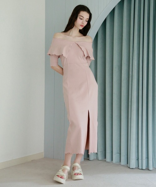 Seemi. byNICECLAUP（ シーミーバイナイスクラップ）の「【Seemi】セーラーカラーカットワンピース（ワンピース・レディース・ピンク/レッド/オートミール・FREE）」の7枚目の写真