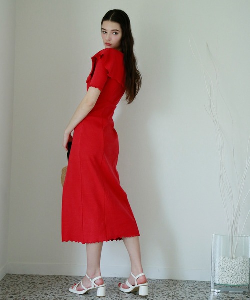 Seemi. byNICECLAUP（ シーミーバイナイスクラップ）の「【Seemi】セーラーカラーカットワンピース（ワンピース・レディース・ピンク/レッド/オートミール・FREE）」の22枚目の写真