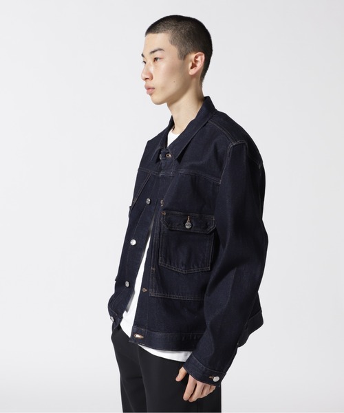 Calvin Klein Jeans（カルヴァンクラインジーンズ）の「Calvin Klein Standards（カルバンクラインスタンダーズ）CK Standards ユーティリティデニムジャケット/unisex（デニムジャケット・メンズ・ブルー・M/XL）」の4枚目の写真
