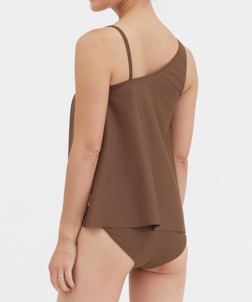 Julier Yoga and Relax(ジュリエヨガアンドリラックス)の「Julier サンリフレクションスイムドレス/パット付き(水着・レディース・ブラック/ブラウン・1/0)」の19枚目の写真