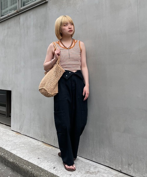 CIAOPANIC(チャオパニック)の「【インナーバッグ付き】かごトートバック(かごバッグ・レディース・ベージュ・FREE)」の2枚目の写真