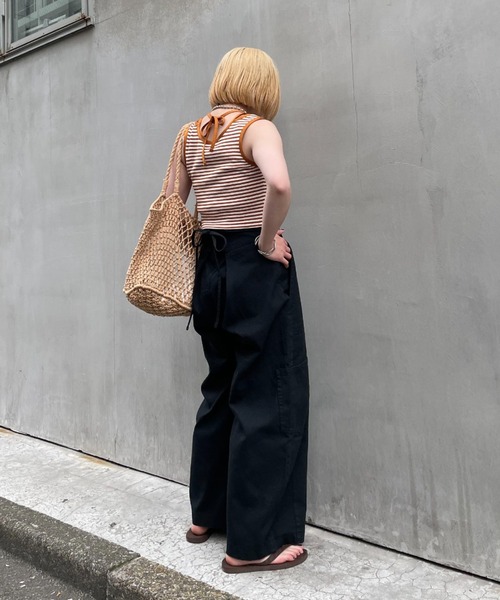 CIAOPANIC(チャオパニック)の「【インナーバッグ付き】かごトートバック(かごバッグ・レディース・ベージュ・FREE)」の3枚目の写真