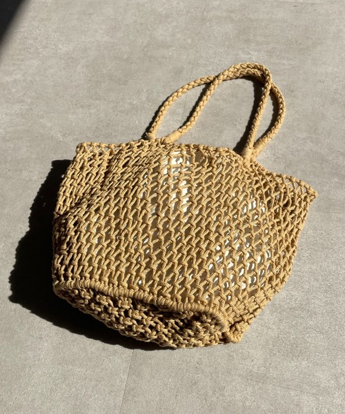 CIAOPANIC(チャオパニック)の「【インナーバッグ付き】かごトートバック(かごバッグ・レディース・ベージュ・FREE)」の7枚目の写真