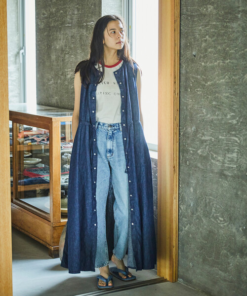 orSlow(オアスロウ)の「orSlow | デニム スナップボタンワンピース WOMEN(ワンピース・レディース・インディゴブルー・F)」の19枚目の写真