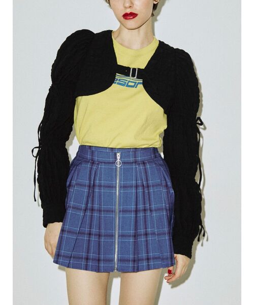 jouetie(ジュエティ)の「2WAYマムルークスリーブトップス(カーディガン/ボレロ・レディース・オフホワイト/ブラック・MEDIUM)」の8枚目の写真