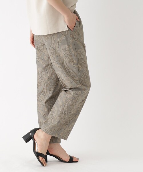 OPAQUE.CLIP（オペークドットクリップ）の「◆ペイズリーイージーパンツ【洗濯機洗い可】（その他パンツ・レディース・ベージュ系/カーキ系・38/40/42）」の8枚目の写真