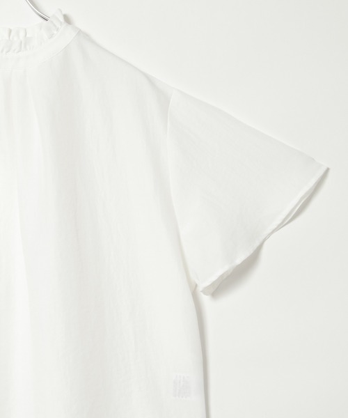 ikka(イッカ)の「襟フリル2WAY半袖ブラウス(シャツ/ブラウス・レディース・ダークグリーン/ネイビー/オフホワイト/オレンジ系その他・S/M/L)」の12枚目の写真