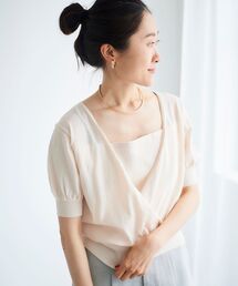 カシュクールニットプルオーバー