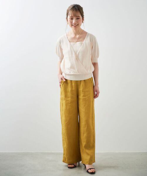 le.coeur blanc(ルクールブラン)の「カシュクールニットプルオーバー(ニット/セーター・レディース・アイボリー/キャメル/ブラック・38)」の12枚目の写真
