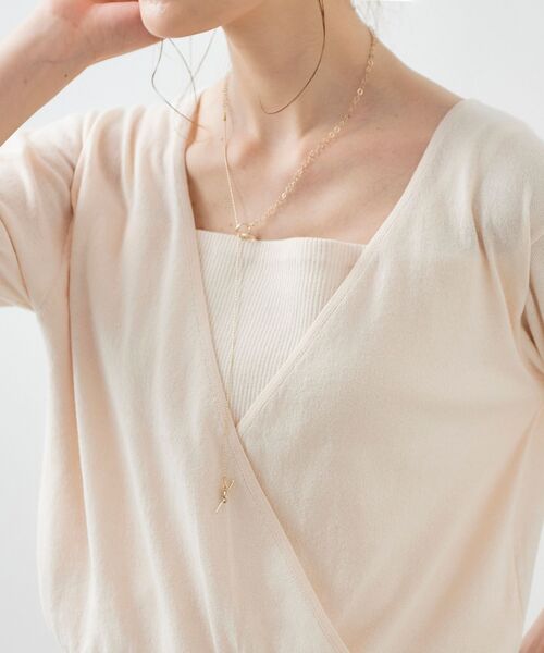 le.coeur blanc(ルクールブラン)の「カシュクールニットプルオーバー(ニット/セーター・レディース・アイボリー/キャメル/ブラック・38)」の15枚目の写真