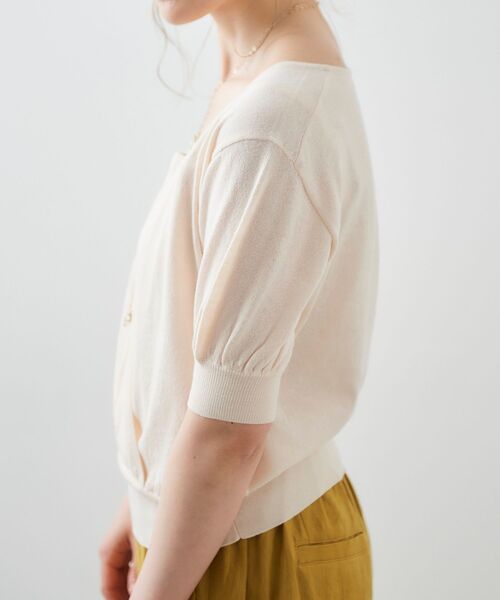 le.coeur blanc(ルクールブラン)の「カシュクールニットプルオーバー(ニット/セーター・レディース・アイボリー/キャメル/ブラック・38)」の16枚目の写真
