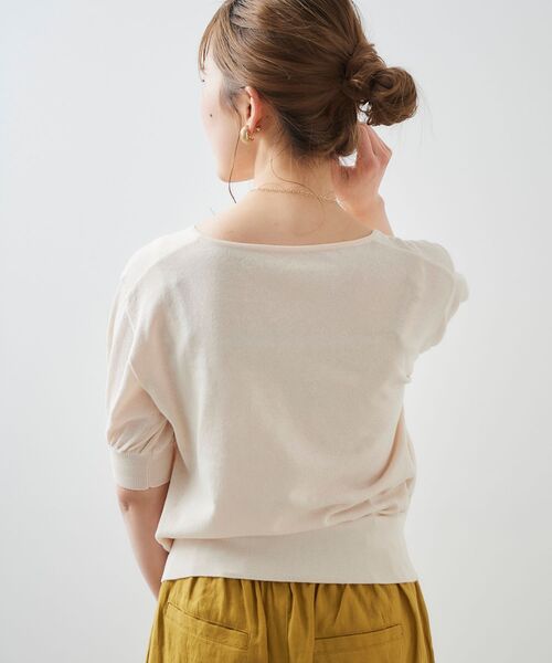le.coeur blanc(ルクールブラン)の「カシュクールニットプルオーバー(ニット/セーター・レディース・アイボリー/キャメル/ブラック・38)」の17枚目の写真