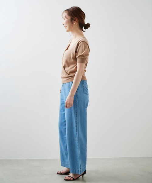 le.coeur blanc(ルクールブラン)の「カシュクールニットプルオーバー(ニット/セーター・レディース・アイボリー/キャメル/ブラック・38)」の22枚目の写真