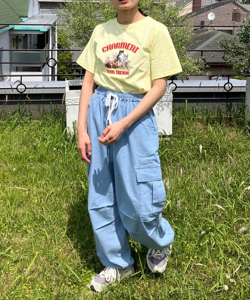 AS KNOW AS plus（アズノゥアズプラス）の「〇ゆるりカジュアル タック ミリタリーカーゴパンツ（カーゴパンツ・レディース・カーキ/サックスブルー/ブラック・FREE）」の21枚目の写真