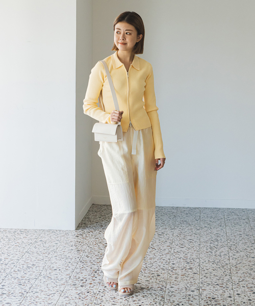 U by SPICK&SPAN（ユーバイスピックアンドスパン）の「シアーナイロンバックルベイカー（その他パンツ・レディース・ホワイト/ブラック・FREE）」の18枚目の写真