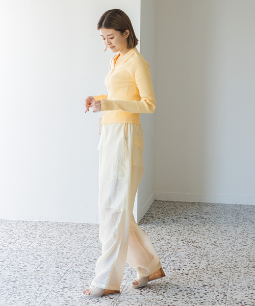 U by SPICK&SPAN（ユーバイスピックアンドスパン）の「シアーナイロンバックルベイカー（その他パンツ・レディース・ホワイト/ブラック・FREE）」の19枚目の写真