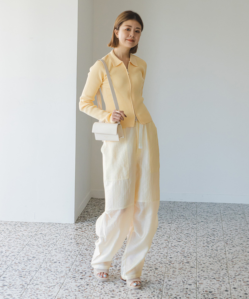 U by SPICK&SPAN（ユーバイスピックアンドスパン）の「シアーナイロンバックルベイカー（その他パンツ・レディース・ホワイト/ブラック・FREE）」の21枚目の写真