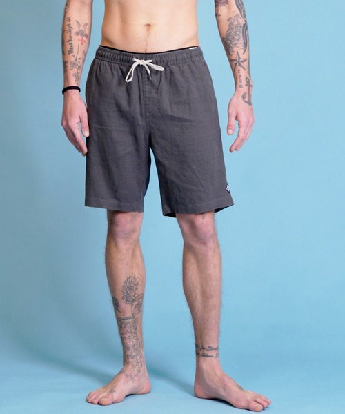 BILLABONG（ビラボン）の「BILLABONG/ビラボン コットンリネンショーツ ショーツ/ハーフパンツ 無地 レングス19インチ BD011-614（その他パンツ・メンズ・ネイビー/ピンク/ブラック×ブラック・S/M）」の4枚目の写真