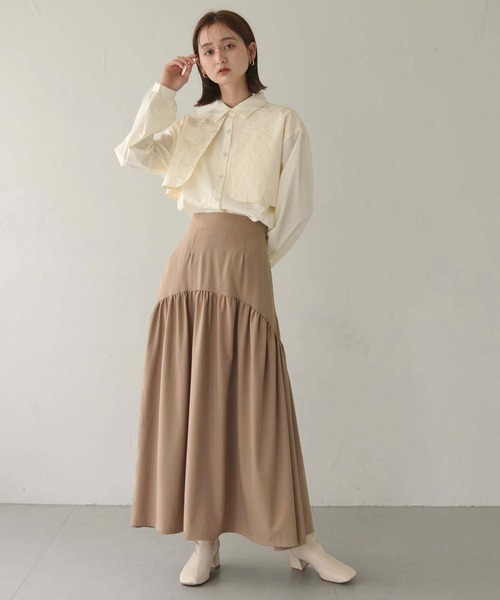 CLEIO（クレイオ）の「【CLEIO】ジャガードヨークシャツ（シャツ/ブラウス・レディース・グレイッシュベージュ/アイボリー・FREE）」の21枚目の写真