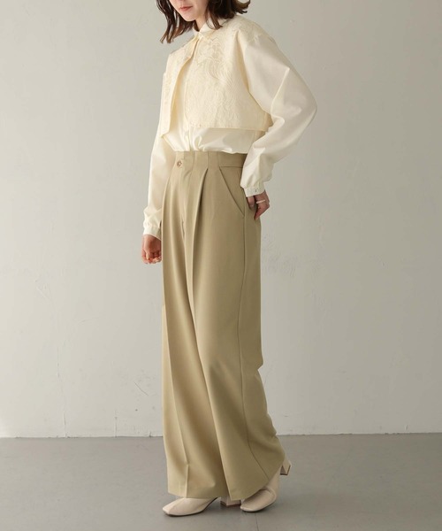 CLEIO（クレイオ）の「【CLEIO】ジャガードヨークシャツ（シャツ/ブラウス・レディース・グレイッシュベージュ/アイボリー・FREE）」の19枚目の写真