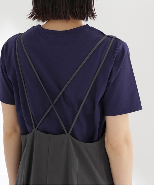 NATURAL BEAUTY BASIC（ナチュラルビューティーベーシック）の「Vネックキャミワンピース（ワンピース・レディース・チャコールグレー/ブラウン/ブラック・SMALL/MEDIUM）」の13枚目の写真