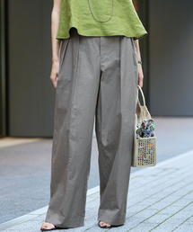 IENA LA BOUCLE ハイカウントダンプ2タックパンツ