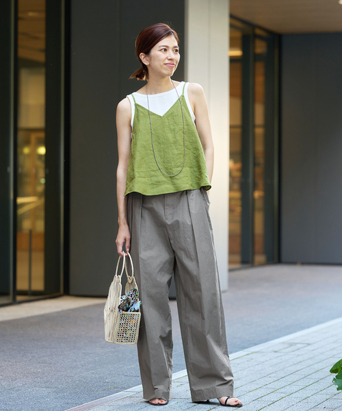 IENA LA BOUCLE（イエナラブークル）の「IENA LA BOUCLE ハイカウントダンプ2タックパンツ（スラックス・レディース・チャコールグレー/ウッド・34/36/38）」の15枚目の写真