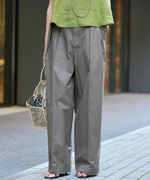 IENA LA BOUCLE（イエナラブークル）の「IENA LA BOUCLE ハイカウントダンプ2タックパンツ（スラックス・レディース・チャコールグレー/ウッド・34/36/38）」の7枚目の写真