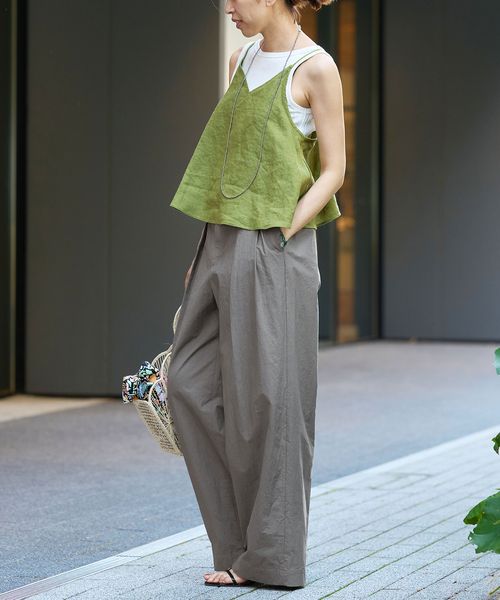 IENA LA BOUCLE（イエナラブークル）の「IENA LA BOUCLE ハイカウントダンプ2タックパンツ（スラックス・レディース・チャコールグレー/ウッド・34/36/38）」の11枚目の写真