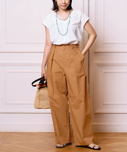 IENA LA BOUCLE（イエナラブークル）の「IENA LA BOUCLE ハイカウントダンプ2タックパンツ（スラックス・レディース・チャコールグレー/ウッド・34/36/38）」の22枚目の写真