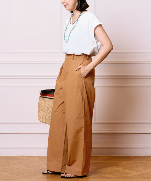 IENA LA BOUCLE（イエナラブークル）の「IENA LA BOUCLE ハイカウントダンプ2タックパンツ（スラックス・レディース・チャコールグレー/ウッド・34/36/38）」の9枚目の写真