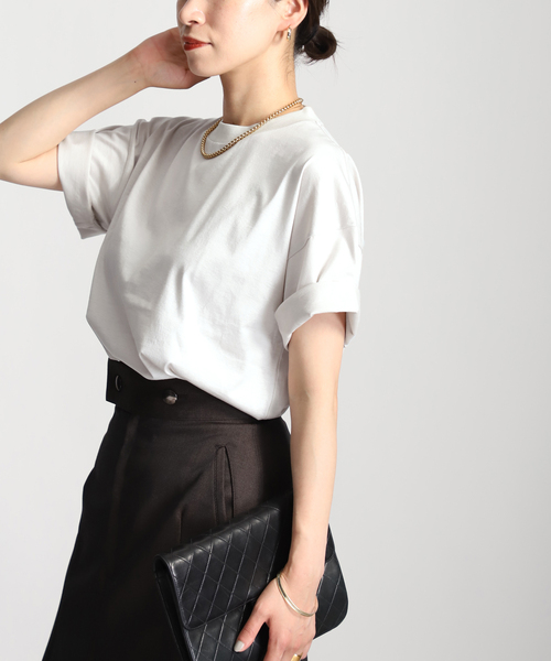VERMEIL par iena(ヴェルメイユパーイエナ)の「【SLOANE/スローン】別注Tシャツ(Tシャツ/カットソー・レディース・オリーブ/ホワイト/ブラック・FREE)」の2枚目の写真