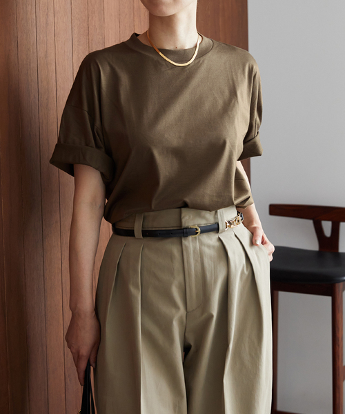 VERMEIL par iena(ヴェルメイユパーイエナ)の「【SLOANE/スローン】別注Tシャツ(Tシャツ/カットソー・レディース・オリーブ/ホワイト/ブラック・FREE)」の3枚目の写真