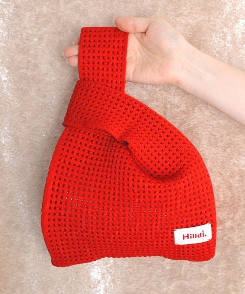 VIBGYOR Women（ヴィブジョー　ウィメン）の「【float】カラバリ ニット編み風 ミニトートバッグ【9色展開】（トートバッグ・レディース・ブラック/パープル/レッド/ピンク/ブルー/グリーン/ライトグリーン/アイボリー/ベビーピンク・FREE）」の9枚目の写真