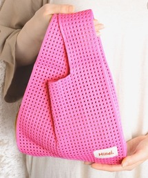 【float】カラバリ ニット編み風 ミニトートバッグ【9色展開】