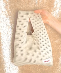 【float】カラバリ ニット編み風 ミニトートバッグ【9色展開】