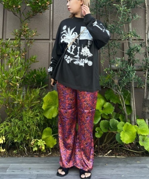 カットソー OKIRAKU x ROSE BUD/PRINT TANK TOP セール】(OKIRAKU x ROSE BUD)PRINT TANK TOP（タンクトップ