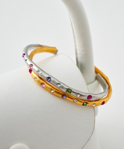 whim(ウィム)の「Stone Embed Bangle(バングル/リストバンド・レディース・シルバー/ゴールド・FREE)」の18枚目の写真