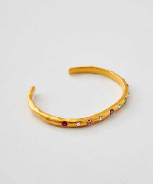 whim(ウィム)の「Stone Embed Bangle(バングル/リストバンド・レディース・シルバー/ゴールド・FREE)」の5枚目の写真