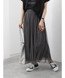 Samansa Mos2 blue | チュールスカート(スカート)