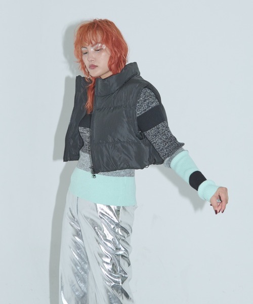 Solace（ソレイス）の「中綿ショートベスト（ダウンベスト・レディース・ブラック・FREE）」の10枚目の写真