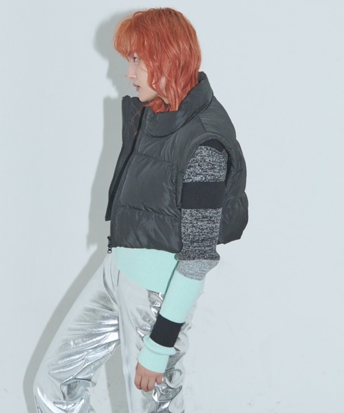 Solace（ソレイス）の「中綿ショートベスト（ダウンベスト・レディース・ブラック・FREE）」の11枚目の写真