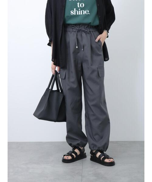 Samansa Mos2 blue(サマンサモスモスブルー)の「◎イージーカーゴパンツ(カーゴパンツ・レディース・カーキ/ベージュ/グレー・F)」の2枚目の写真