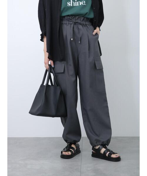Samansa Mos2 blue(サマンサモスモスブルー)の「◎イージーカーゴパンツ(カーゴパンツ・レディース・カーキ/ベージュ/グレー・F)」の10枚目の写真