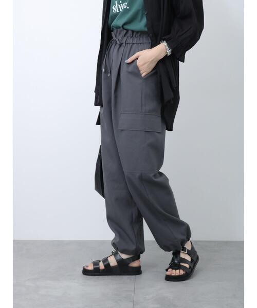 Samansa Mos2 blue(サマンサモスモスブルー)の「◎イージーカーゴパンツ(カーゴパンツ・レディース・カーキ/ベージュ/グレー・F)」の11枚目の写真
