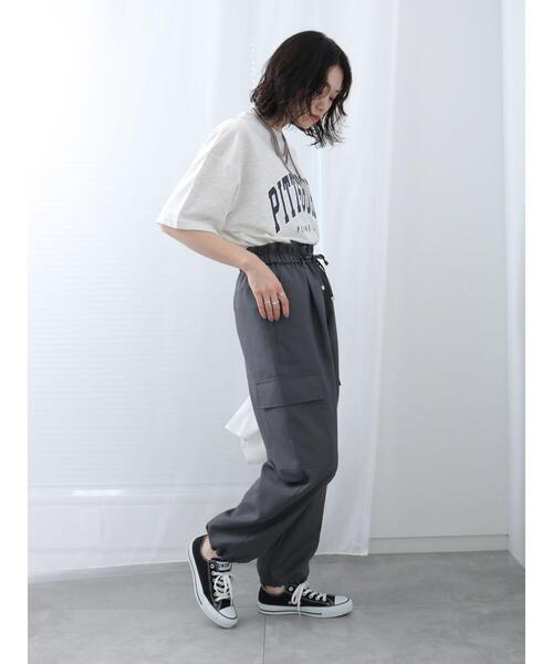 Samansa Mos2 blue(サマンサモスモスブルー)の「◎イージーカーゴパンツ(カーゴパンツ・レディース・カーキ/ベージュ/グレー・F)」の13枚目の写真