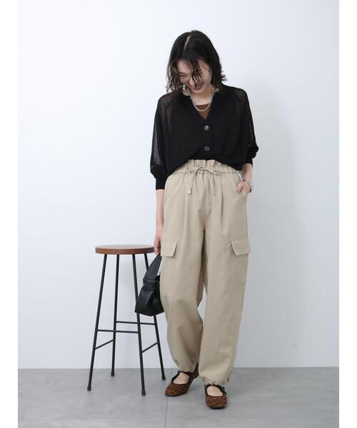 Samansa Mos2 blue(サマンサモスモスブルー)の「◎イージーカーゴパンツ(カーゴパンツ・レディース・カーキ/ベージュ/グレー・F)」の15枚目の写真